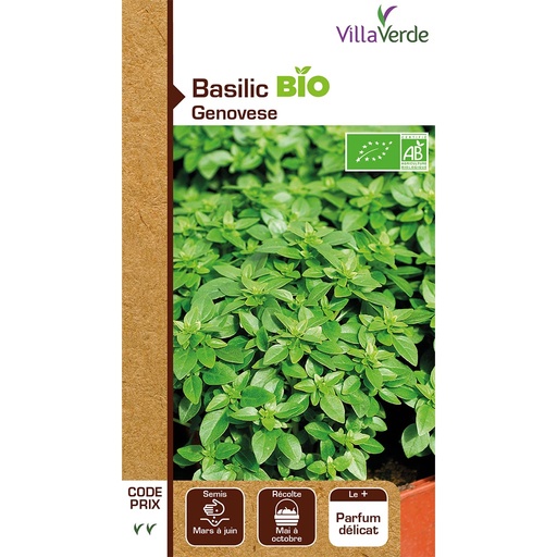 [4I-003Z6K] Graines de basilic genovese bio VILLAVERDE