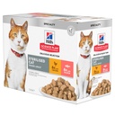 Boîte pâtées chats adultes mixtes poulet/saumon HILL'S - 12x85g