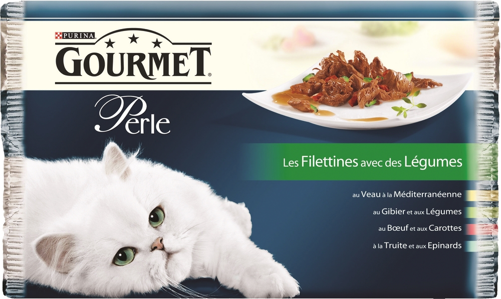 Pâtées chats adultes gourmet avec légumes PURINA - 4x85g