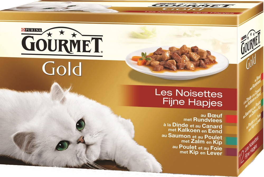 Boîte pâtées chats adultes gourmet gold PURINA 12x85g