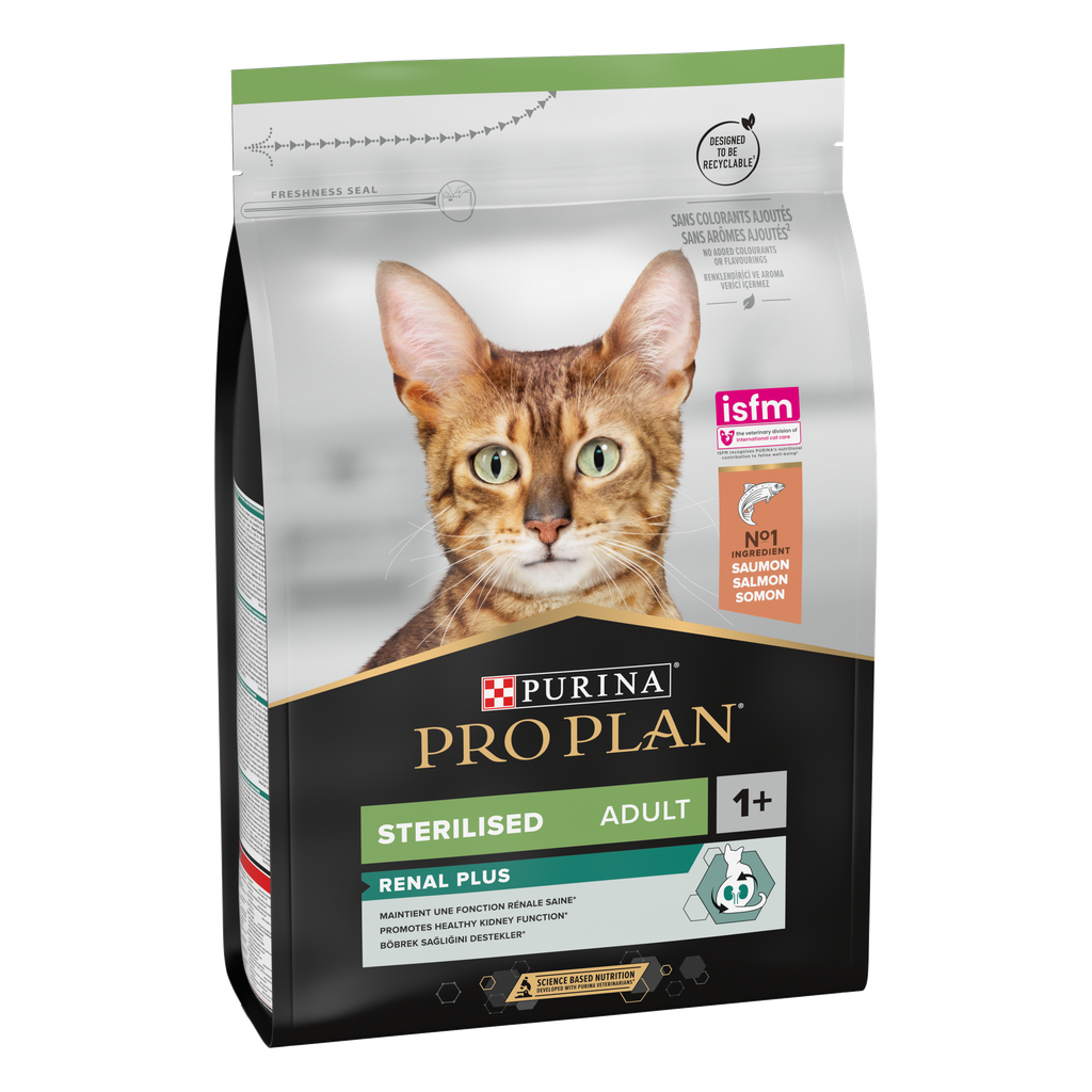 Croquettes chats adultes stérilisés saumon PURINA - 3kg