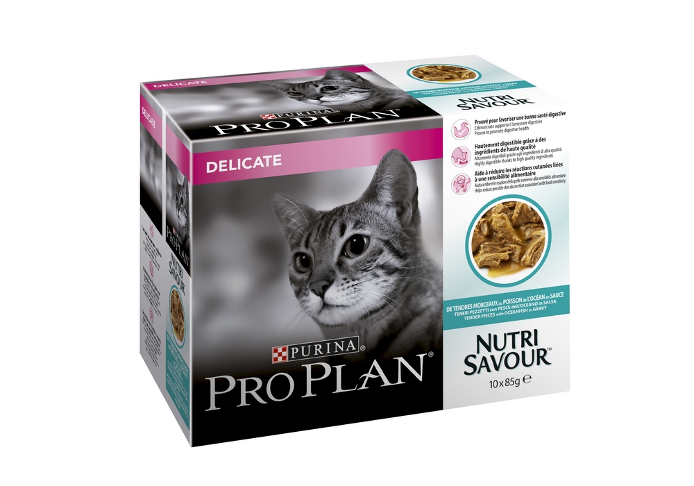 Boîte pâtées en sauce chats adultes poissons de l'océan PURINA - 10x85g