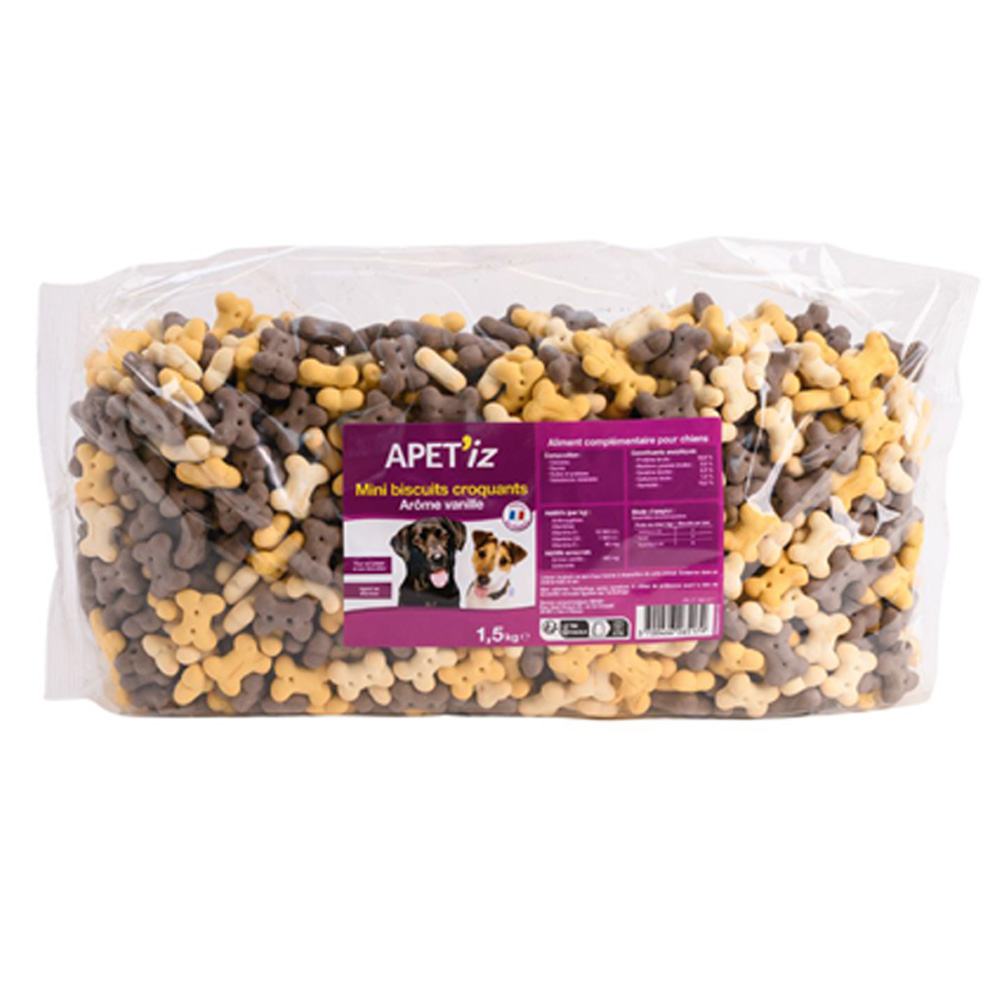 Mini biscuits vanille pour chien APET'IZ - 1,5kg