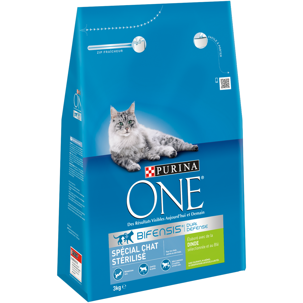 Croquettes chats stérilisés dinde PURINA ONE - 3kg