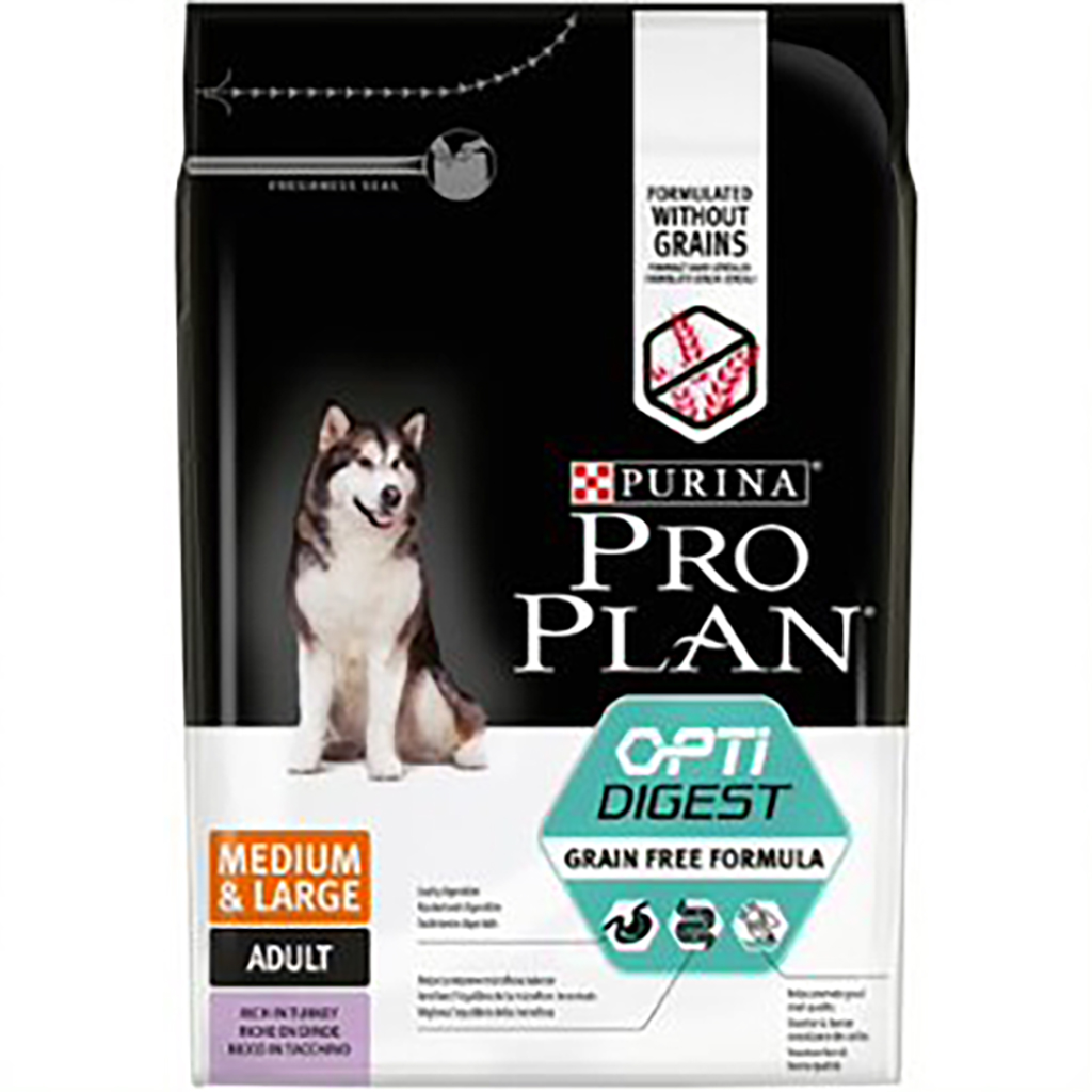 Croquettes chiens adultes dinde/riz digestion sensible PROPLAN - 2.5kg
