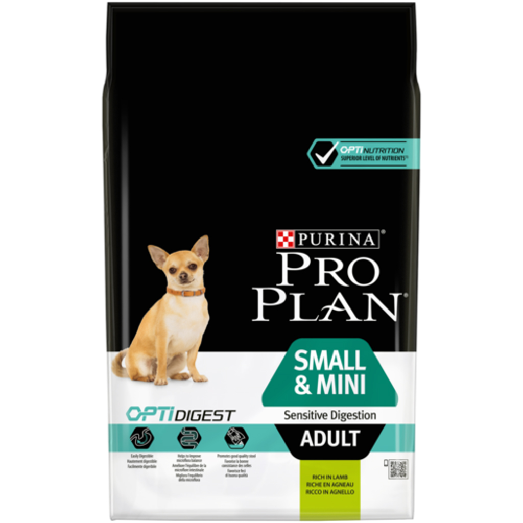 Croquettes chiens adultes mini agneau/riz digestion sensible PROPLAN - 7kg