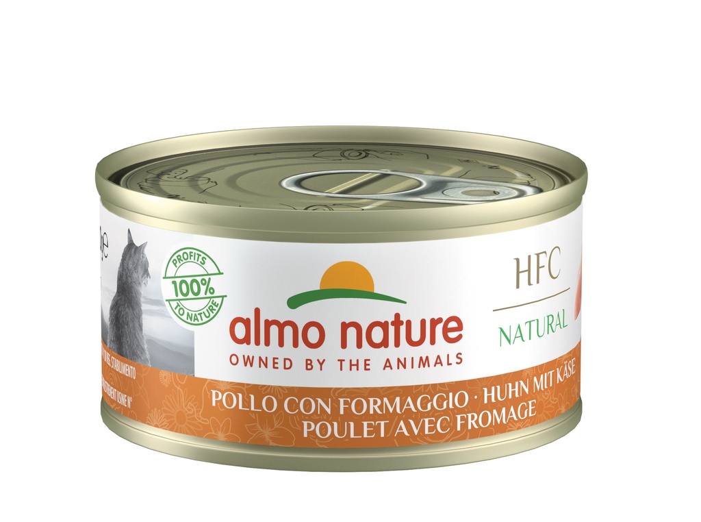 Pâtée chats adultes poulet avec fromage ALMO NATURE - 70g