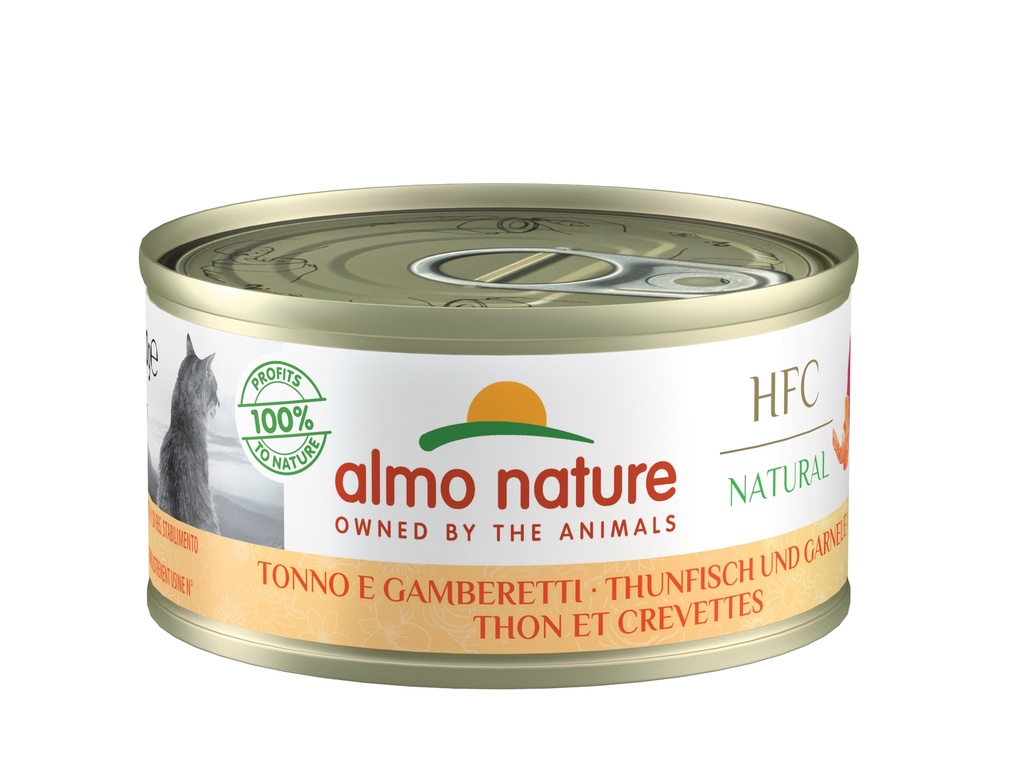 Pâtée chats adultes thon/crevettes ALMO NATURE - 70g