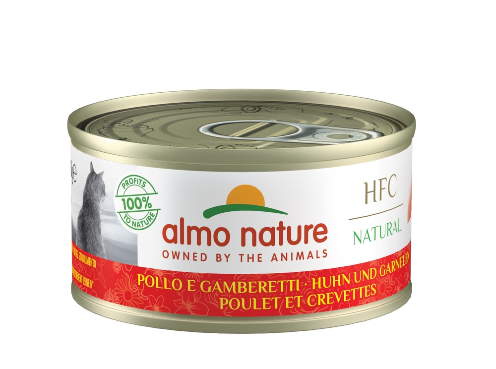 Pâtée chats adultes poulet/crevettes ALMO NATURE - 70g