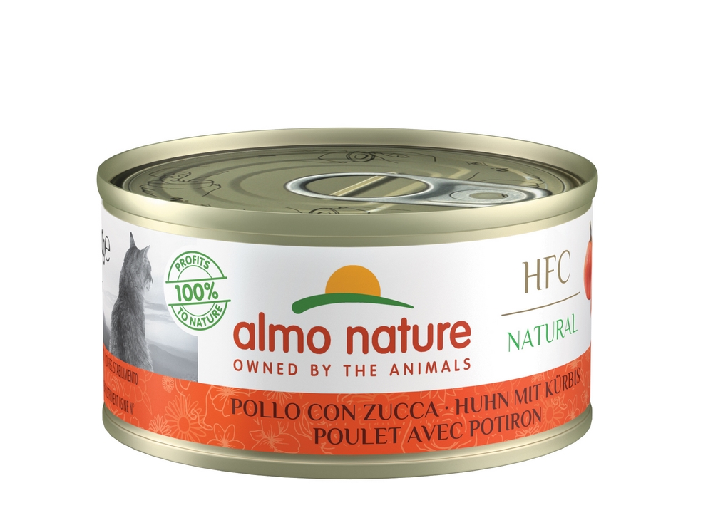 Pâtée chats adultes poulet/potiron ALMO NATURE - 70g