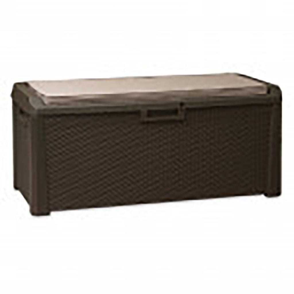 Banc / malle de rangement anthracite java - 148cmx72cmx64cm