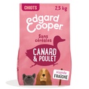 Croquettes chiots canard/poulet frais EDGARD & COOPER - 2.5kg