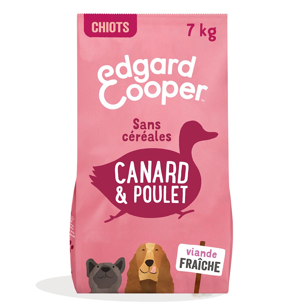 Croquettes chiots canard/poulet frais EDGARD & COOPER - 7kg