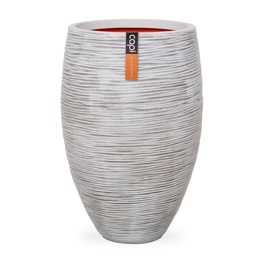 Vase élégant deluxe Rib NL CAPI - ivoire 40x60  Ø19cm