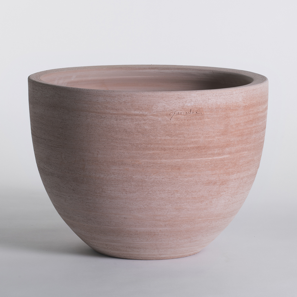 Pot cuvier bas contemporain argile GOICOECHEA - 27x21cm