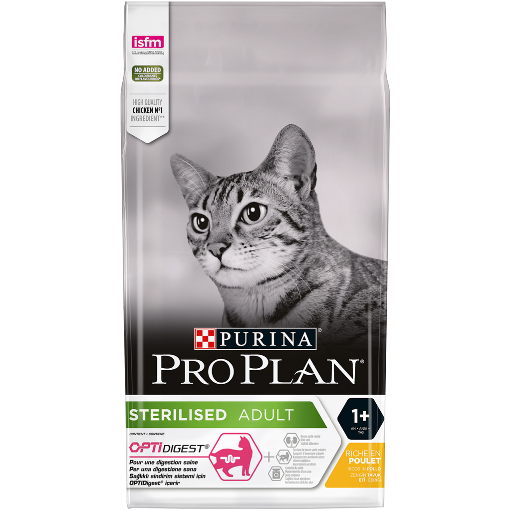 Croquettes chats adultes stérilisés optidigest poulet PURINA - 1,5kg