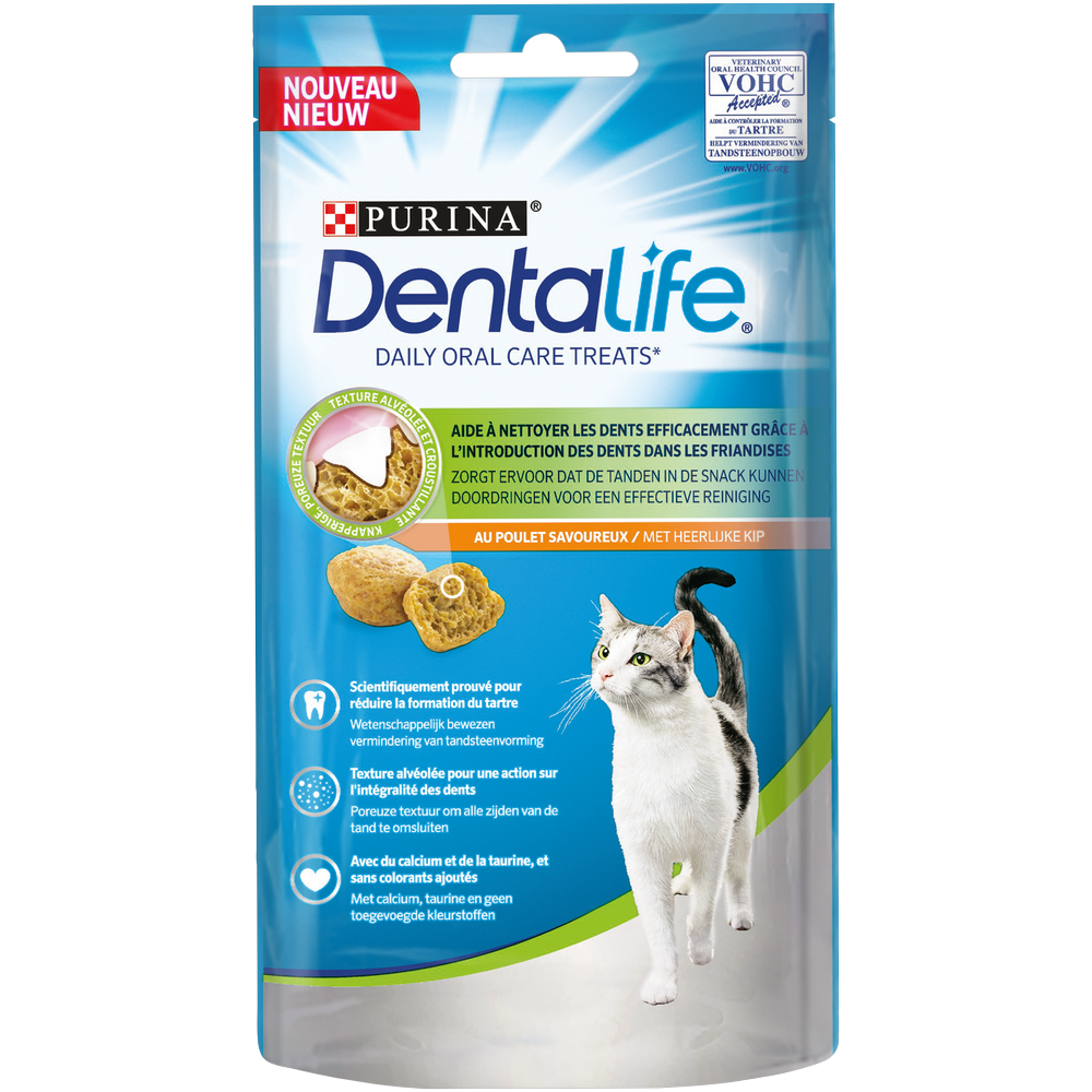 Bâtonnets à mâcher pour chat au poulet DENTALIFE - 40g