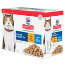 Boîte pâtées chats adultes mixte poulet/poisson HILL'S - 12x85g