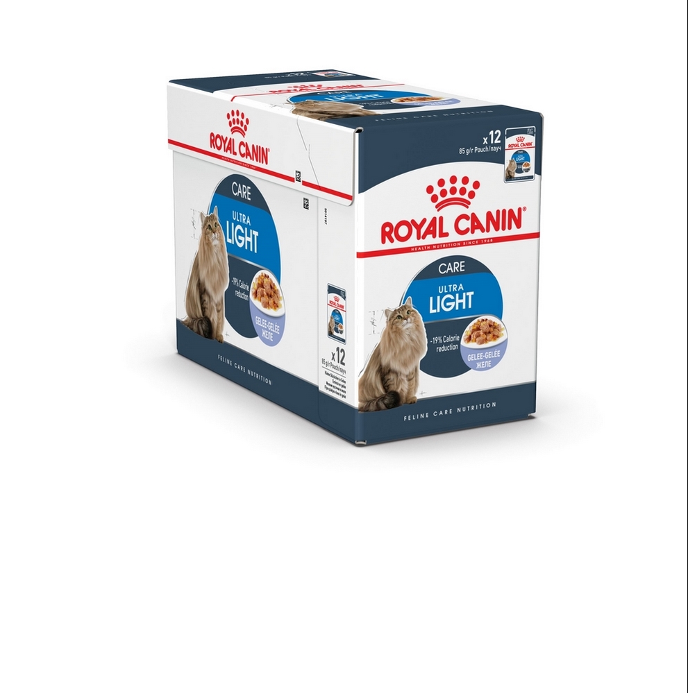 Boîte pâtées en gelée chats adultes ultra light ROYAL CANIN - 12x85g