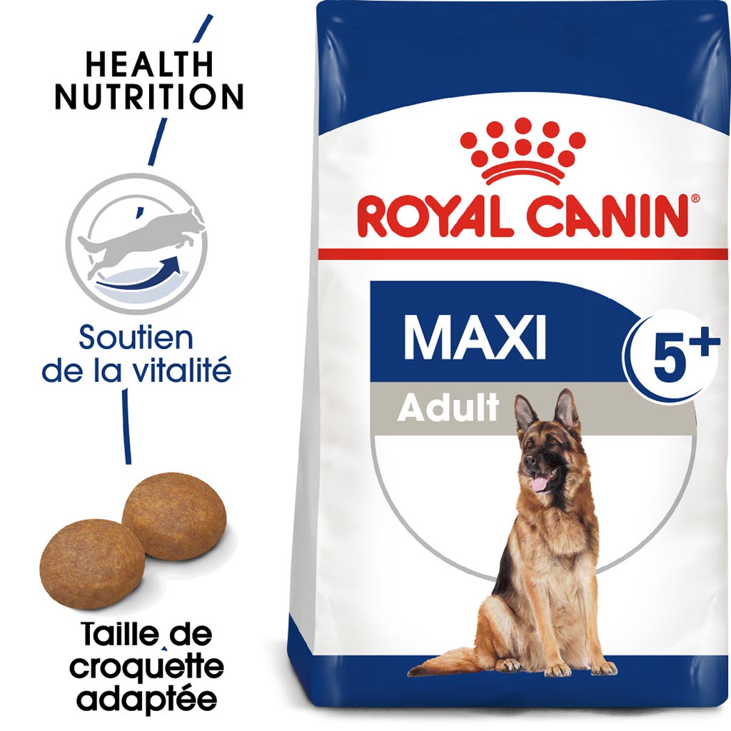 Croquettes chiens adultes maxi 5 ans+ ROYAL CANIN - 4kg