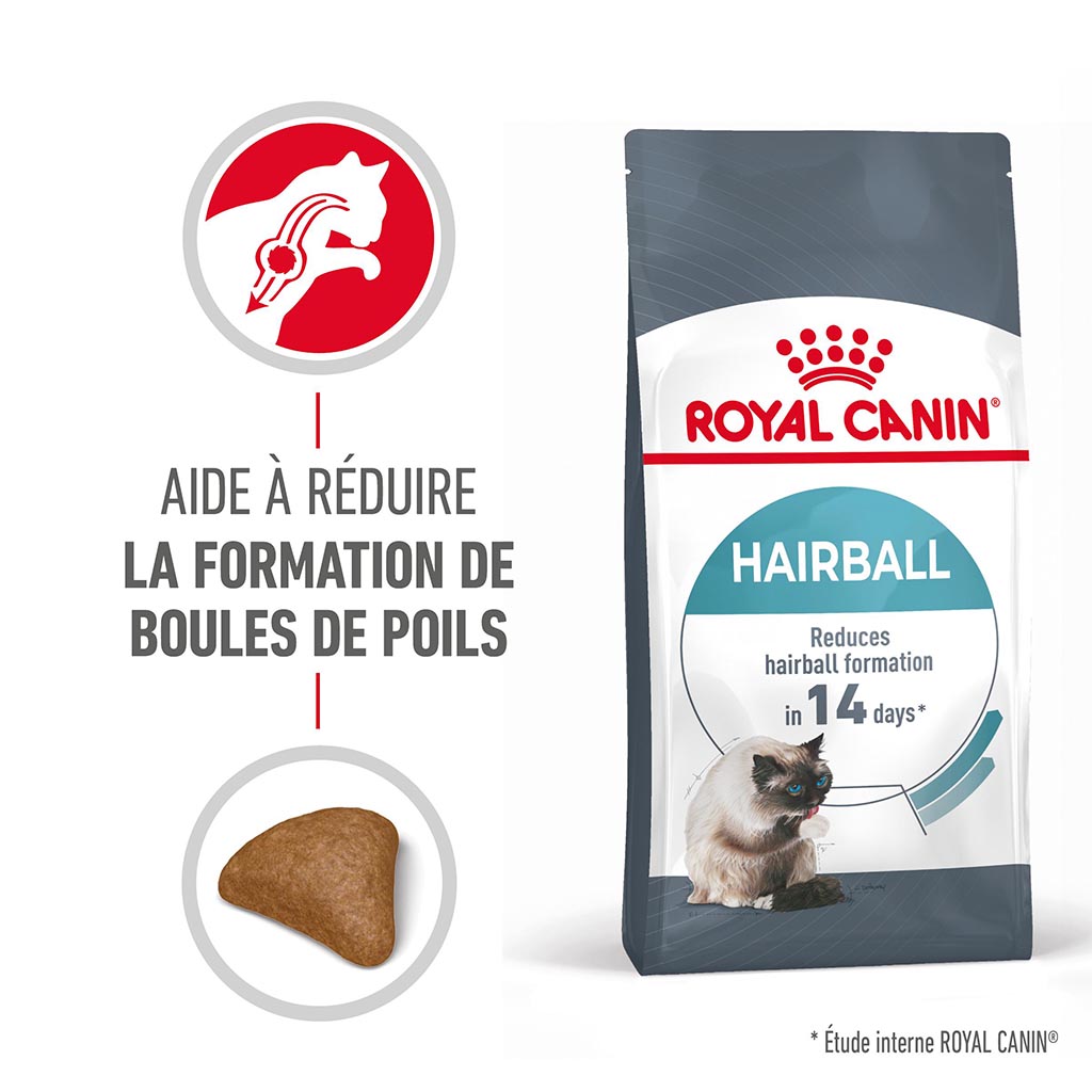 Croquettes chats adultes hairball care ROYAL CANIN - 2kg