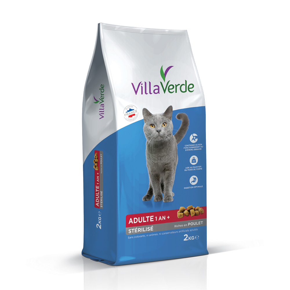Croquettes chats stérilisés VILLAVERDE - 2 kg