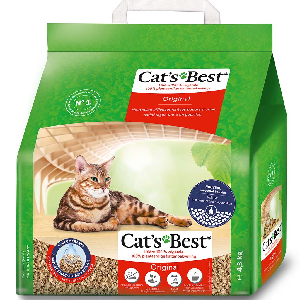 Litière végétale agglomérante CAT'S BEST - 10L
