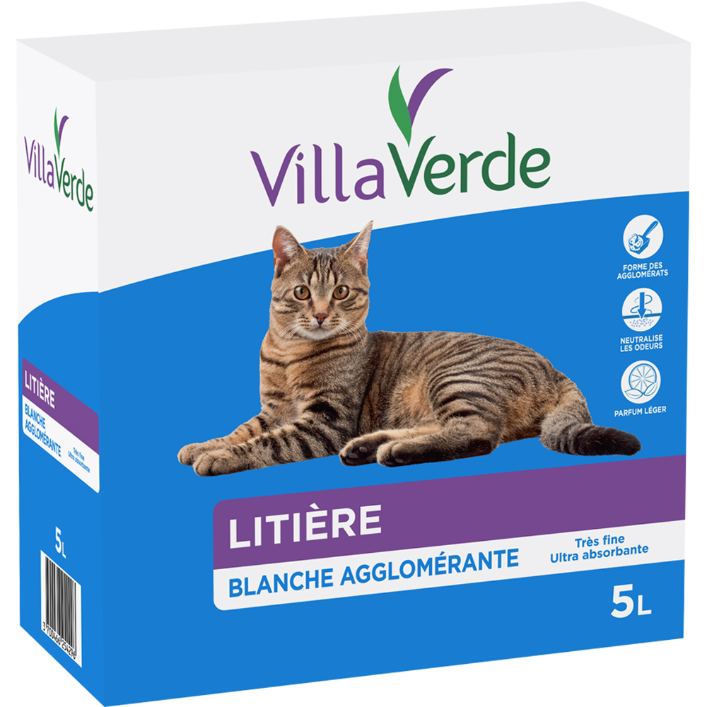 Litière blanche fine VILLAVERDE - 5L