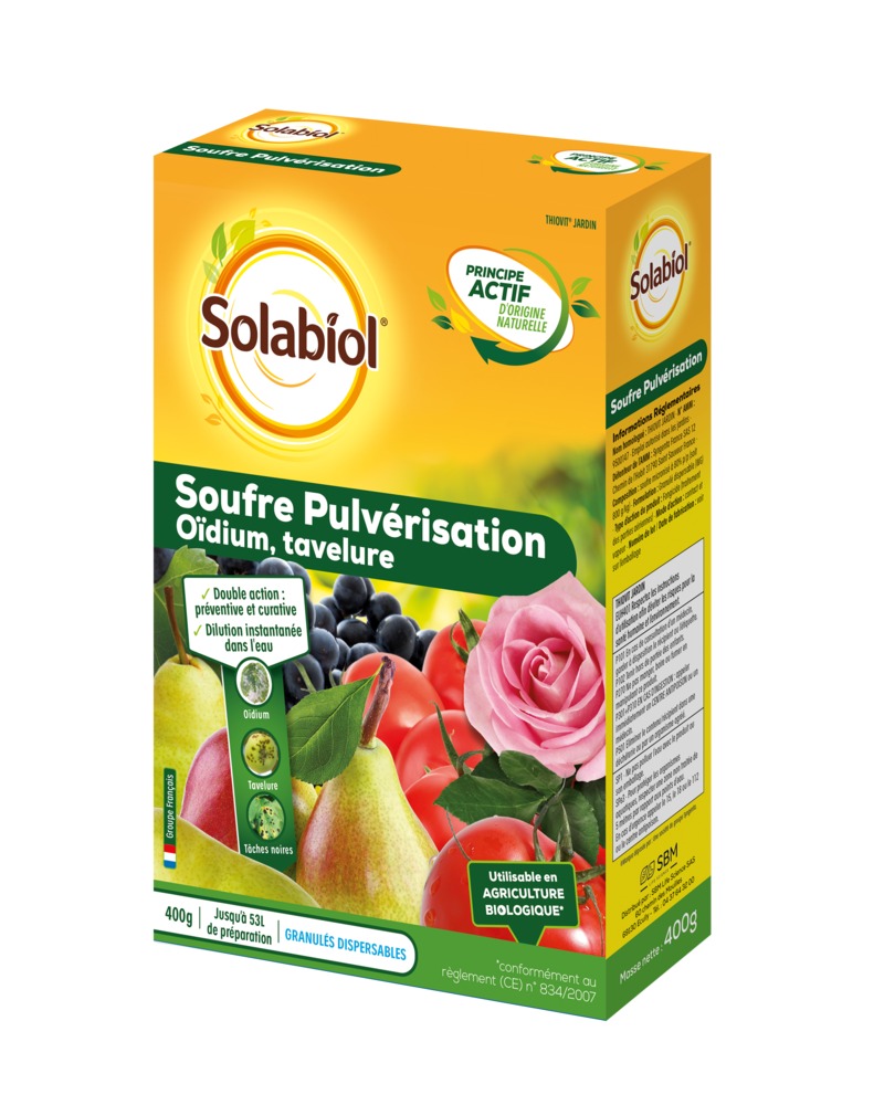 Soufre pulvérisationSOLABIOL - 400g