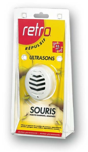 Répulsif Ultrasons Souris - Insectes rampants et Araignées - RETRO -  Mr.Bricolage