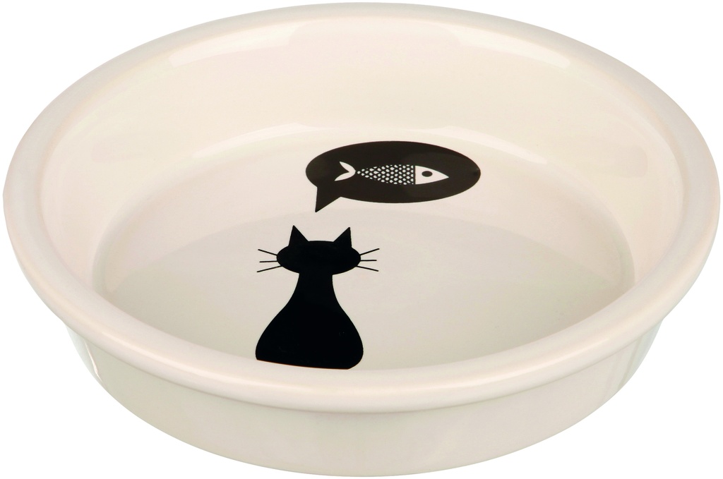 Gamelle blanche pour chat en céramique TRIXIE - 13cm