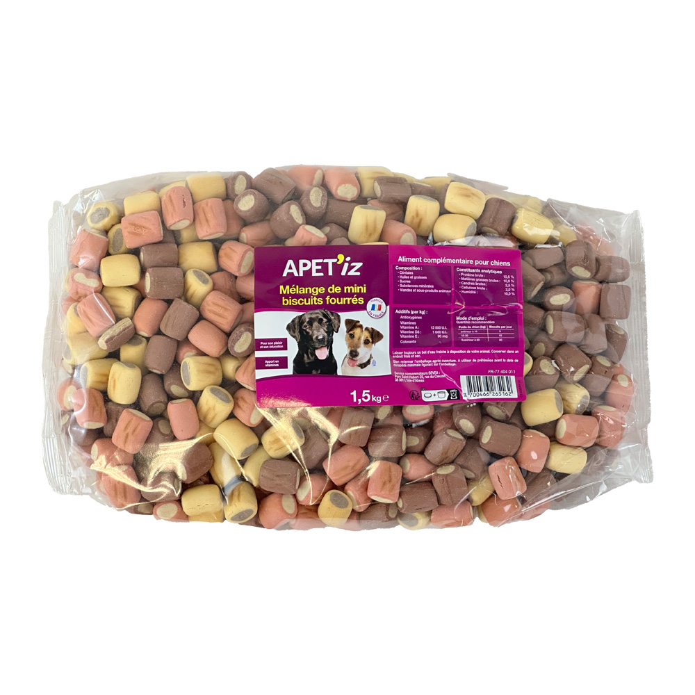 Friandises mini fourrés mix APET'IZ - 1.5kg