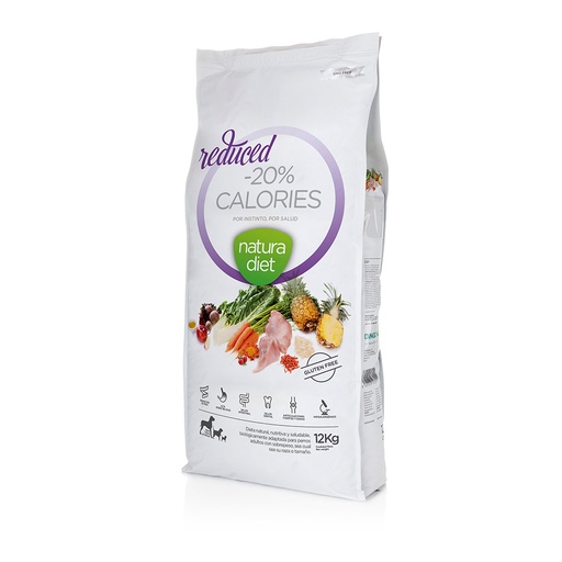 [2N-002CW3] Croquettes chiens adultes -20% calories NATURA DIET - 12kg