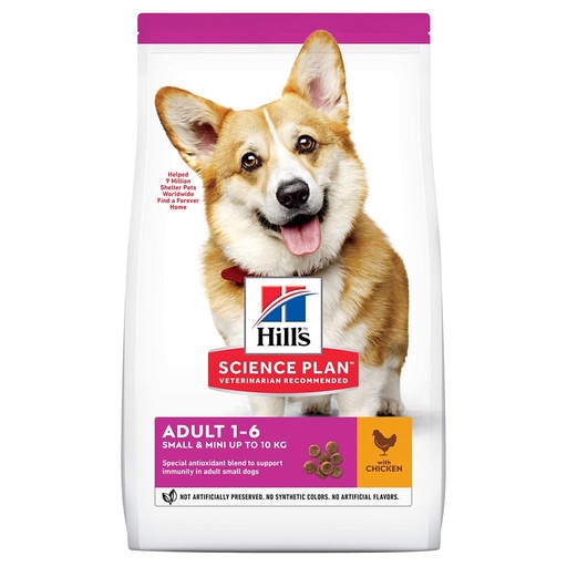 [2N-002CWR] Croquettes chiens adultes mini poulet HILL'S - 1.5kg