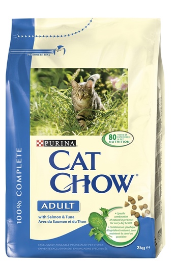 [2G-0008UD] Croquettes chats adultes saumon PURINA - 3kg