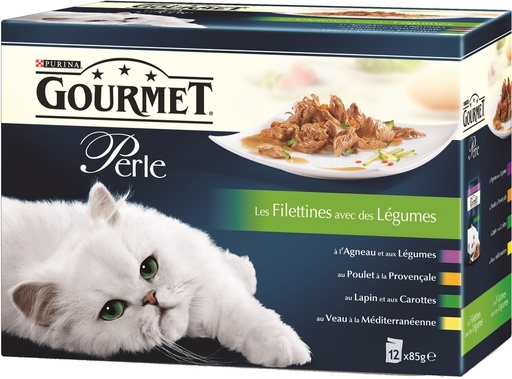 [2G-0009UI] Boîte pâtées chats adultes gourmet PURINA - 12x85g