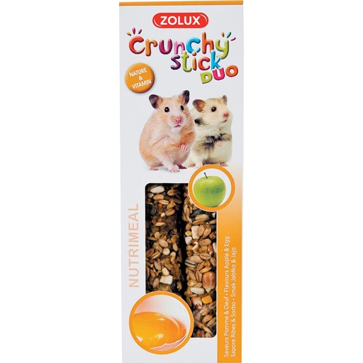 [1S-0032EY] Crunchy stick hamster pomme/oeuf ZOLUX - 115g