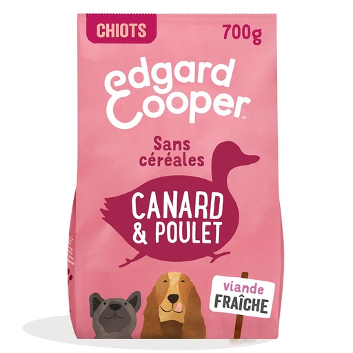 [2N-003FM5] Croquettes chiots canard/poulet frais EDGARD & COOPER - 700g