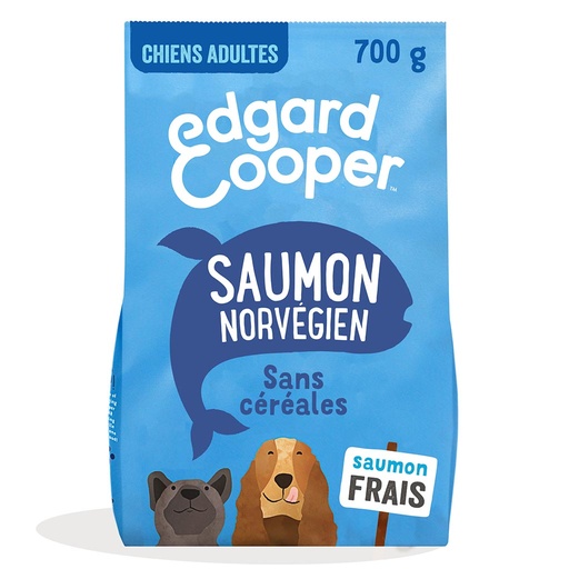 [2N-003FM8] Croquettes chiens adultes saumon frais EDGARD & COOPER - 700g