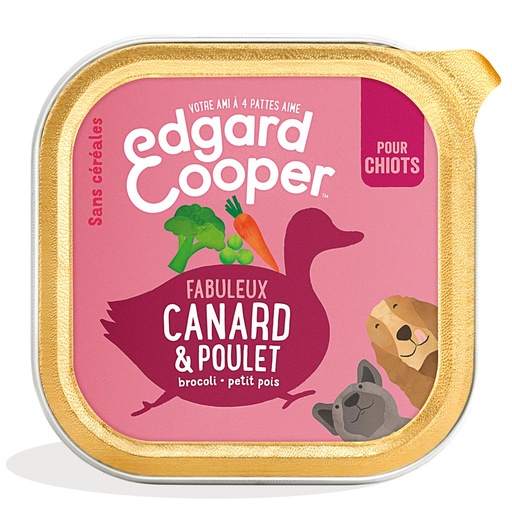 [2N-003FMV] Pâtée chiot canard/poulet frais EDGARD & COOPER - 150g