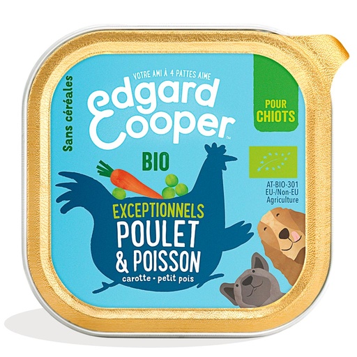 [2N-003FMW] Pâtée chiots poulet/poisson EDGARD & COOPER - 100g