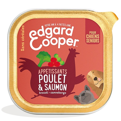 [2N-003FN4] Pâtée chiens seniors poulet/saumon EDGARD & COOPER - 150g