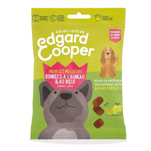 [2P-003FNH] Friandises pour chien à l'agneau frais EDGARD & COOPER - 50g