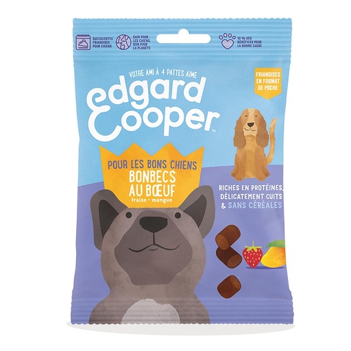 [2P-003FNI] Friandises pour chien au bœuf frais EDGARD & COOPER - 50g