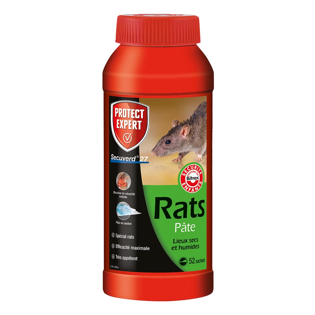 Pâte rats - Lieux secs et humides - 520g - Protect Expert Protect