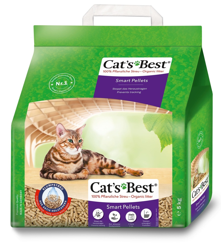 Sac à litière pour chat compostable vert XL pack de 10 pièces 51 x 20 x 46  cm