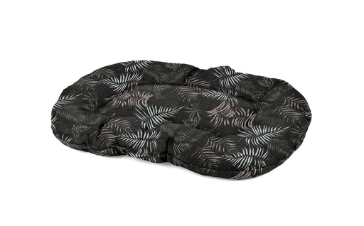 [4I-003ZND] Coussin Ovale Cousu Nigra - 50x35x6,5cm noir 