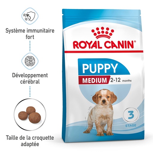 [2N-000ZUX] Croquettes chiots medium ROYAL CANIN - 10kg