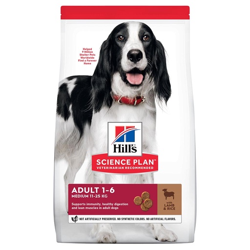 [2N-00101H] Croquettes chiens adultes medium agneau/riz HILL'S - 12kg