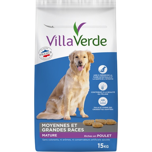 [2N-00102U] Croquettes pour chiens matures VILLAVERDE - 15kg